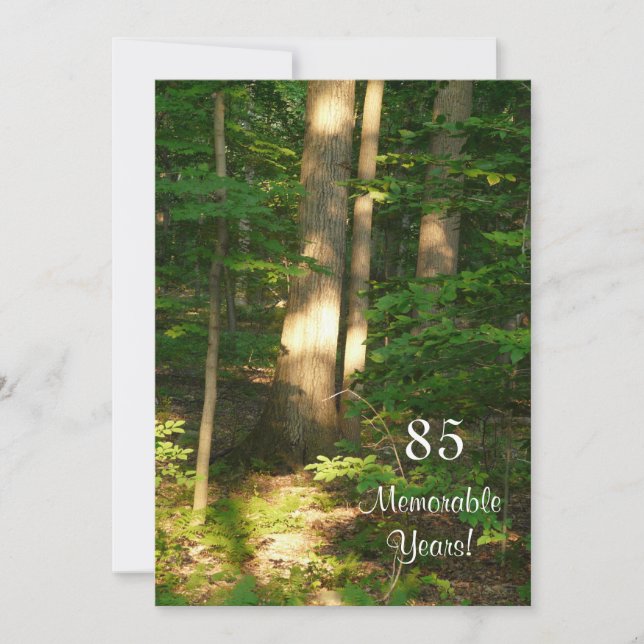 85 minnesvärda år/Födelsedagsfirande - hane Inbjudningar (Framsida)