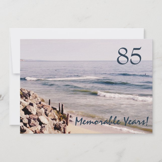 85 minnesvärt år/födelsedag Party-Hav Inbjudningar (Framsida)
