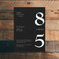 85 och Proud Black Födelsedagsfest inbjudan
