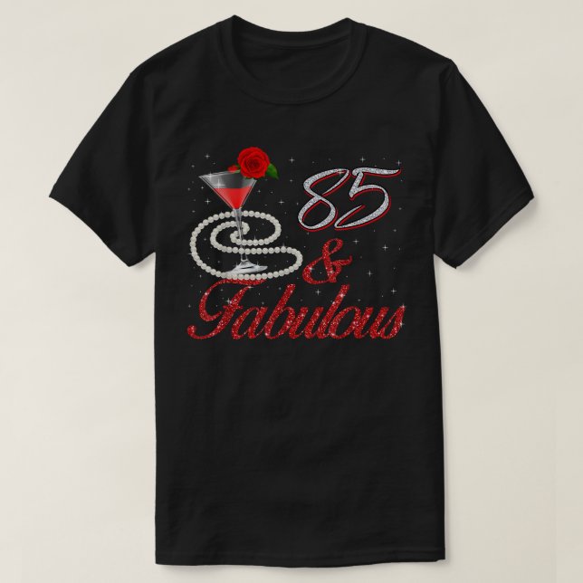 85 och uppmjukande 85: e födelsedagen 85 år gammal t shirt (Design framsida)