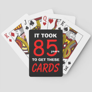 85th Birthday Poker Playing Cards Humor Casinokort