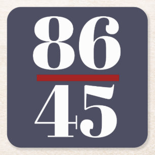 8645 Anti-Trump Underlägg Papper Kvadrat