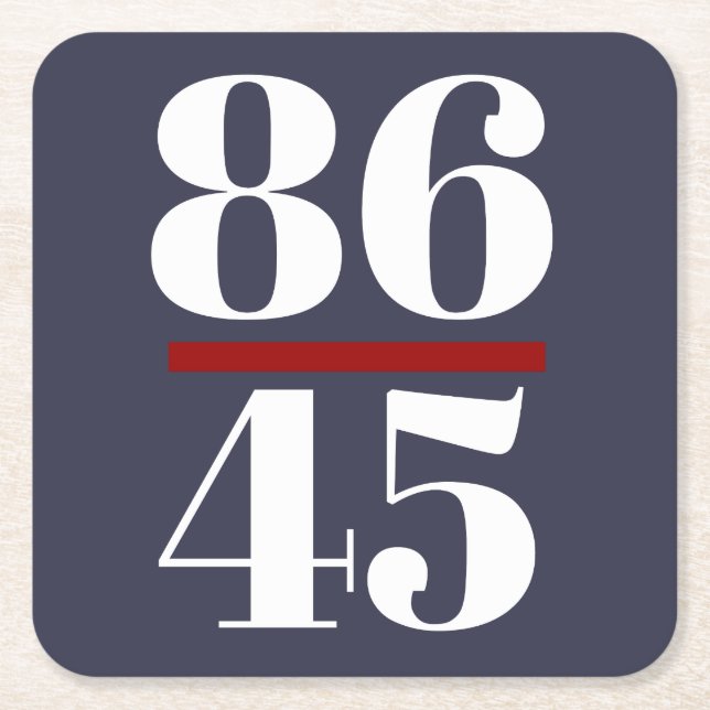 8645 Anti-Trump Underlägg Papper Kvadrat (Framsidan)