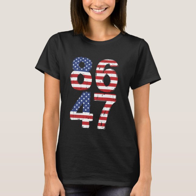 8647 86 47 Flagga Kvinnor T Shirt (Framsida)
