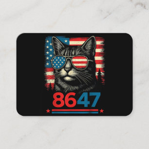 8647 86 47 Rolig Katt USA Flagga Solglasögon Män K Visitkort