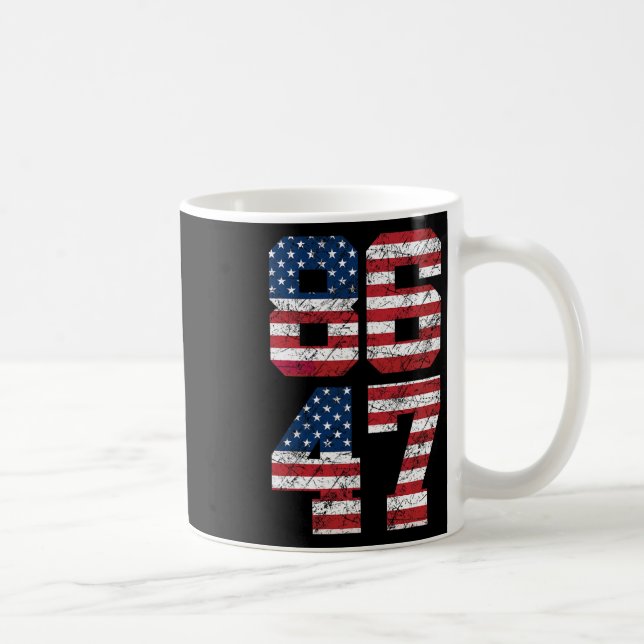 8647 Anti-Trump 86 47 Retro Anti-trump Us Flagga P Kaffemugg (Höger)