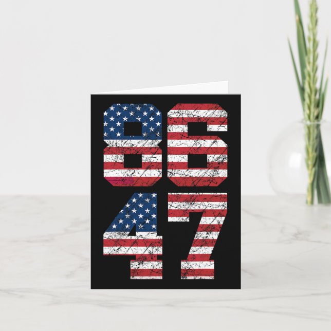 8647 Anti-Trump 86 47 Retro Anti-trump Us Flagga P Kort (Framsida)