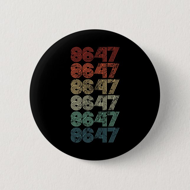 8647 Anti-Trump 86 47 Retro Impeach 47 Anti-trump Knapp (Framsida)