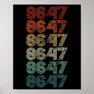 8647 Anti-Trump 86 47 Retro Impeach 47 Anti-trump Poster