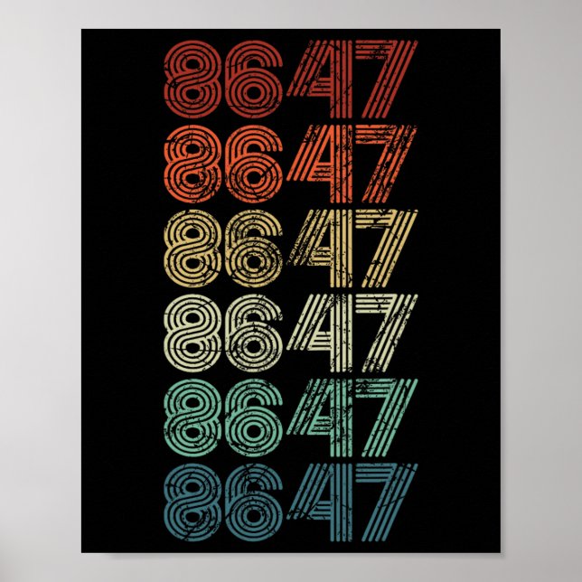 8647 Anti-Trump 86 47 Retro Impeach 47 Anti-trump Poster (Framsidan)
