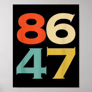 8647 Anti-Trump 86 47 Retro Impeach 47 Anti-trump Poster