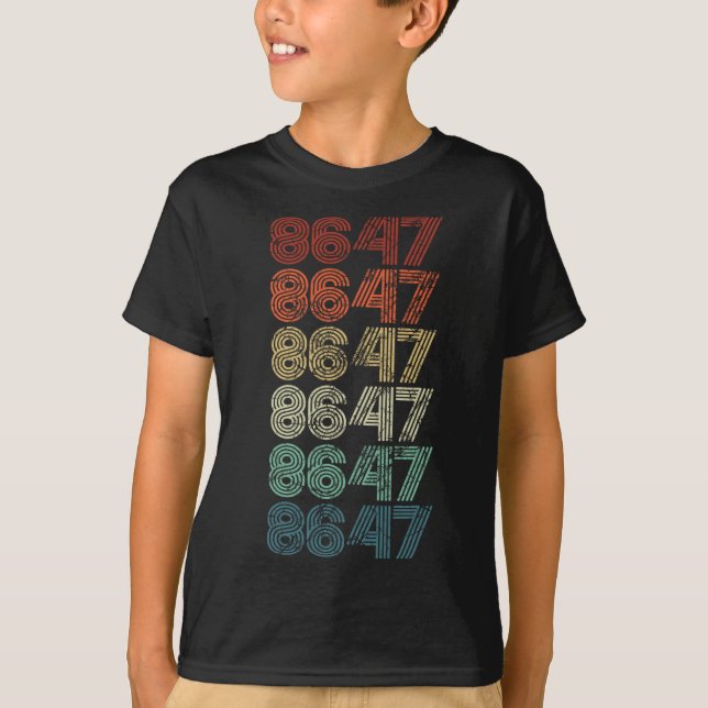 8647 Anti-Trump 86 47 Retro Impeach 47 Anti-trump T Shirt (Framsida)