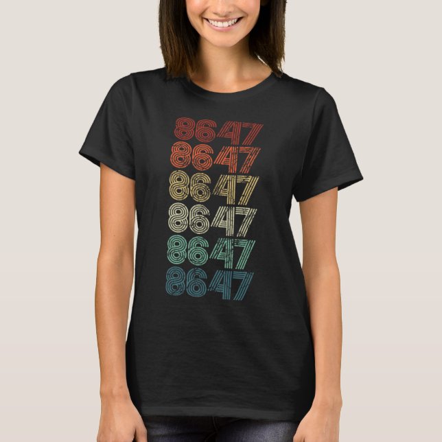 8647 Anti-Trump 86 47 Retro Impeach 47 Anti-trump T Shirt (Framsida)