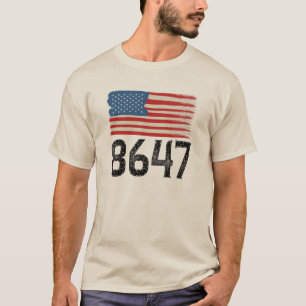 8647 Anti-Trump American Flagga Policy Påstående T Shirt