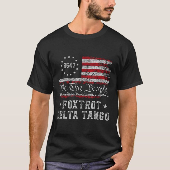8647 Anti Trump Foxeves Deltas Tangos Impeach 47 T Shirt (Framsida)