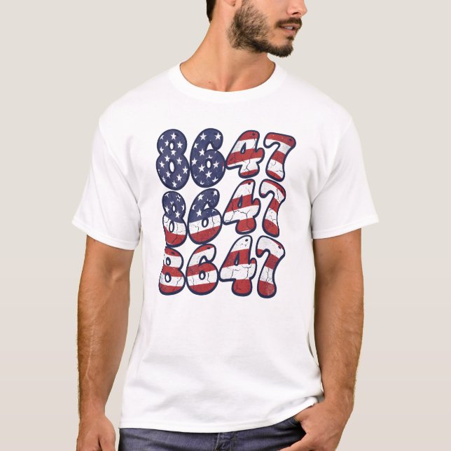 8647 Anti Trump-motstånd T Shirt (Framsida)