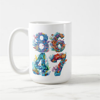 8647 ANTI TRUMP OCEAN THEMED-NUMMER KAFFEMUGG