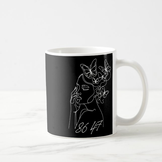 8647 Antitrump-Blommigt Resistent 86 47 Impeach Tr Kaffemugg (Höger)