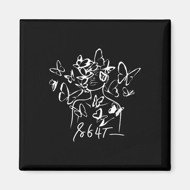 8647 Antitrump-Blommigt Resistent 86 47 Impeach Tr Magnet (Framsidan)