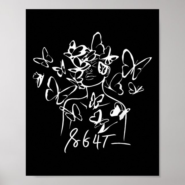 8647 Antitrump-Blommigt Resistent 86 47 Impeach Tr Poster (Framsidan)