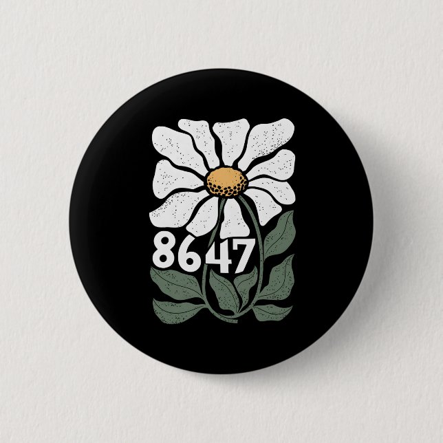 8647 Blommigt för resterande subtil Daisy Foxtrot  Knapp (Framsida)