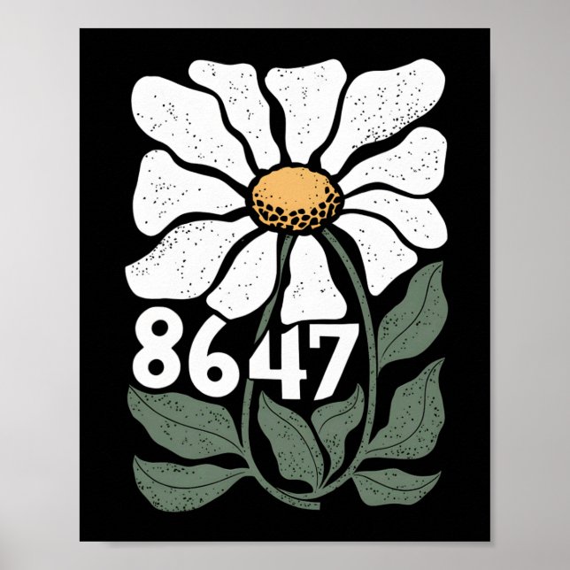 8647 Blommigt för resterande subtil Daisy Foxtrot  Poster (Framsidan)