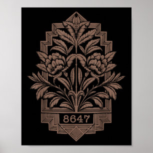 8647 Diskret antitrump 86 47 Blommigt Boho Stil _2 Poster