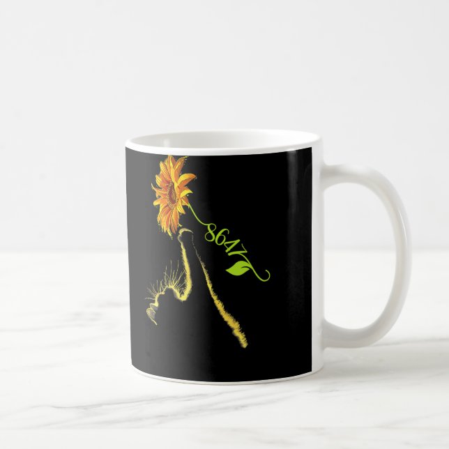 8647 Diskret antitrumpump 86 47 Solrossolrosöverde Kaffemugg (Höger)