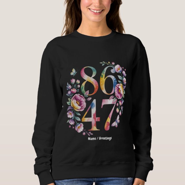 8647 Diskret Blommigt Boho Stil A Fredlig protest T Shirt (Framsida)