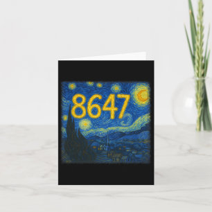 8647 Diskret resisttrump Van Gogh Starry Night Pol Kort