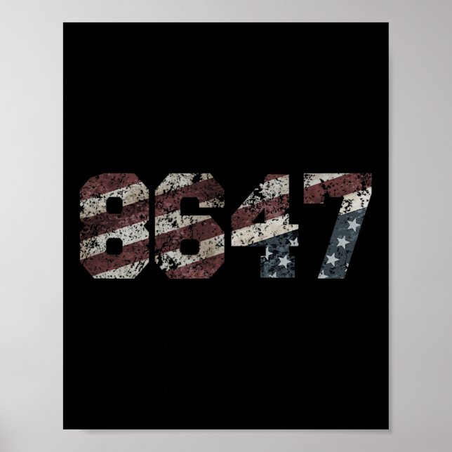 8647 Distress Flagga Stil Poster (Framsidan)