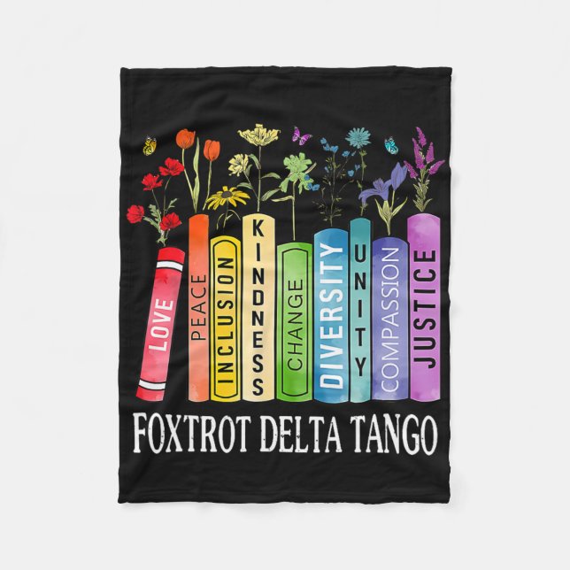 8647 Foxmacho Tangos Deltas Bok Flower Resist Boo Fleecefilt (Framsidan)