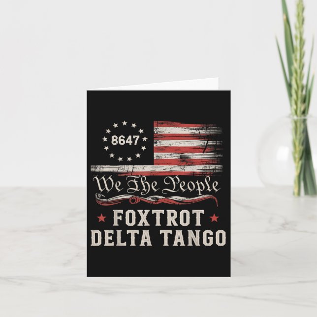 8647 Foxmachtas Tangos America Flagga Kort (Framsida)