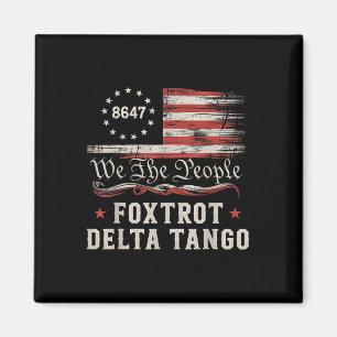 8647 Foxtrot Deltor Tangos Amerikansk Flagga Magnet
