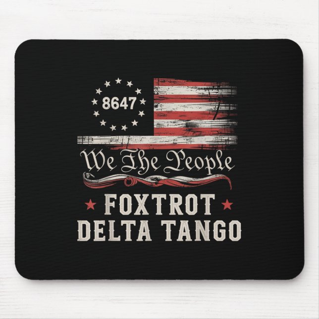 8647 Foxtrots Deltas Tangos Amerikansk Flagga  Musmatta (Framsidan)