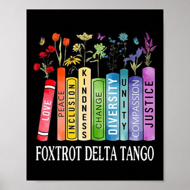 8647 Foxtrots Tangos Deltas Bok Blomma Motstå Boo Poster (Framsidan)