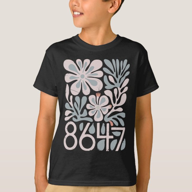8647 Motstå subtil blommig Foxtrot Delta Tango Pro T Shirt (Framsida)