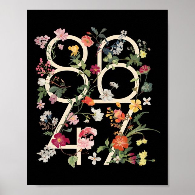 8647 Motstå subtil blomsterlig Foxtrot Delta Tango Poster (Framsidan)
