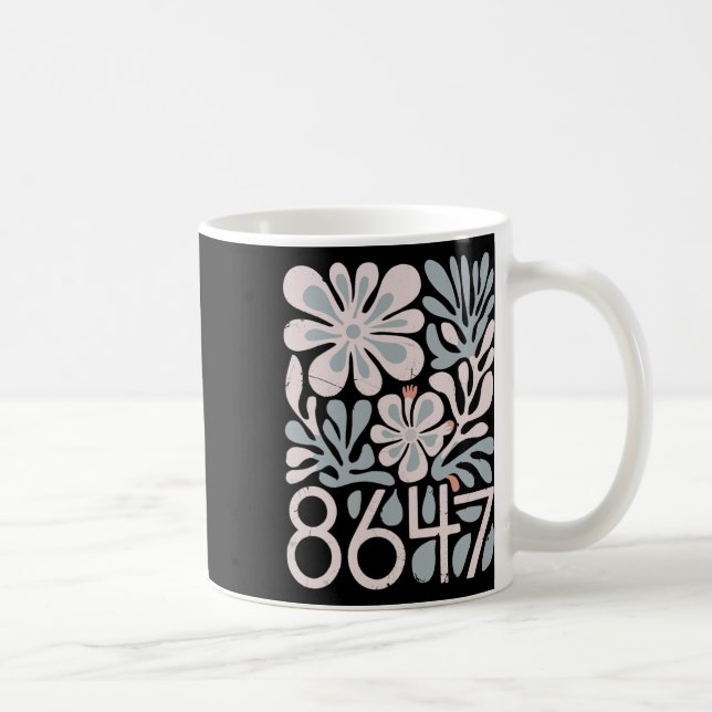 8647 Resistent Subtle Blommigt Foxtrot Delta Tango Kaffemugg (Höger)