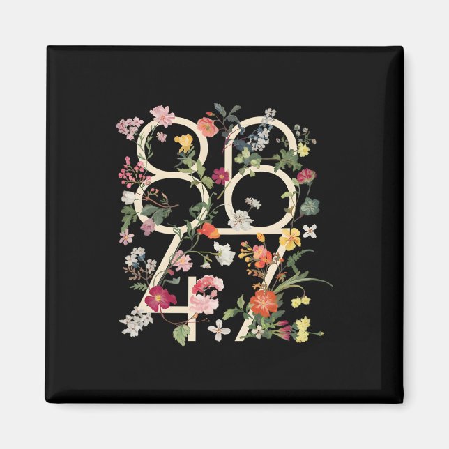 8647 Resistent Subtle Blommigt Foxtrot Delta Tango Magnet (Framsidan)