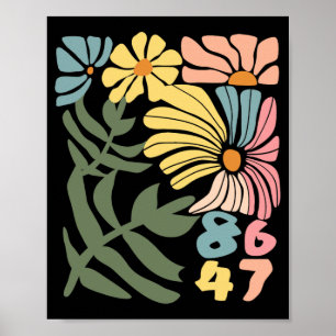 8647 Resistent Subtle Blommigt Foxtrot Delta Tango Poster