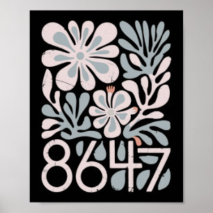 8647 Resistent Subtle Blommigt Foxtrot Delta Tango Poster