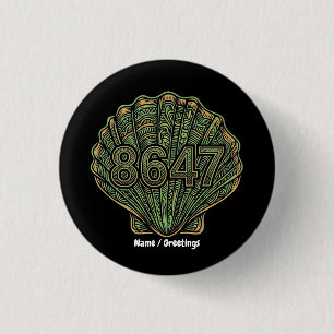8647 Snäckskal Linocut Åttiosex fyrtiosju Knapp