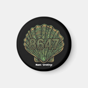 8647 Snigelskär Linocut Åttiosex fyrtiosju  Magnet