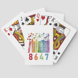 8647 Subtle Anti MAGA 86 47-Blommigtars HBT-antige Casinokort