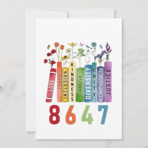 8647 Subtle Anti MAGA 86 47-Blommigtars HBT-antige Julkort