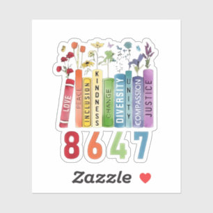 8647 Subtle Anti MAGA 86 47-Blommigtars HBT-antige Klistermärken