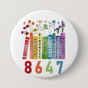 8647 Subtle Anti MAGA 86 47-Blommigtars HBT-antige Knapp