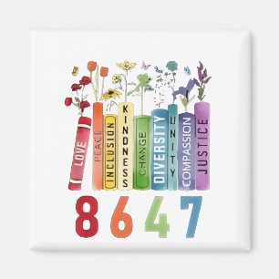 8647 Subtle Anti MAGA 86 47-Blommigtars HBT-antige Magnet