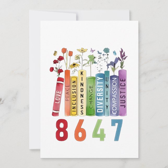 8647 Subtle Anti MAGA 86 47-Blommigtars HBT-antige Meddelande (Framsida)